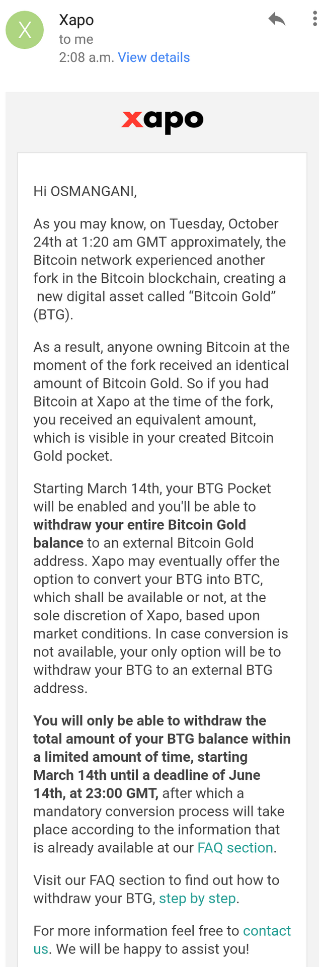 Good News For X!   apo Users Xapo Finally Activated Temporary Wallet - 